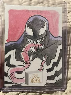 2019 Upper Deck Marvel Flair Venom Sketch Card By Kate Carleton 1/1 • $1