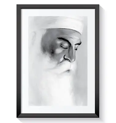 £4.99 • Buy Guru Nanak Dev Ji Framed Poster Wall Art Print Picture Sikh Sikhism A3 A4 A5 #02