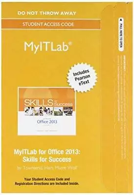 MyITLab With Pearson EText -- Access Card -- For Skills For Success With  - GOOD • $22.32