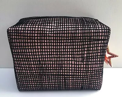 MAC  Lucky Star  Black & Pink Makeup Cosmetic Bag Travel Pouch Purse Brand New • $14.95