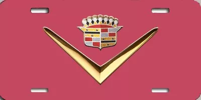 Cadillac Vintage Emblem Eldorado Seden  Coupe De Ville V Shape Old Retro Pink • $18.99