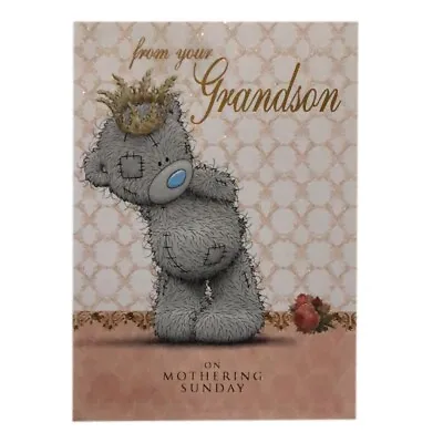 From Your Grandson Mothers Day Card Tatty Teddy With A Crown • £4.79