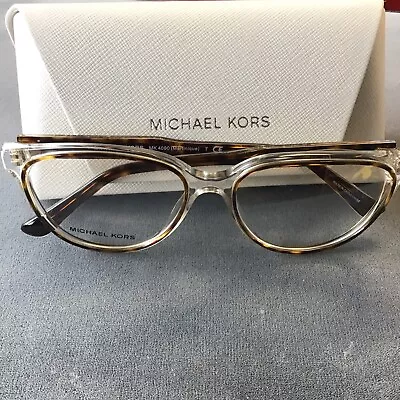 MICHAEL KORS MK4090 3102 Dark Tortoise Clear Demo Lens 54 Mm Women's Eyeglasses • $52.50