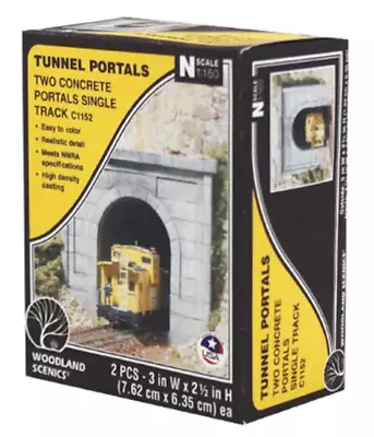 Woodland Scenics C1152 N Scale Concrete Single Track Tunnel Portal • $16.60