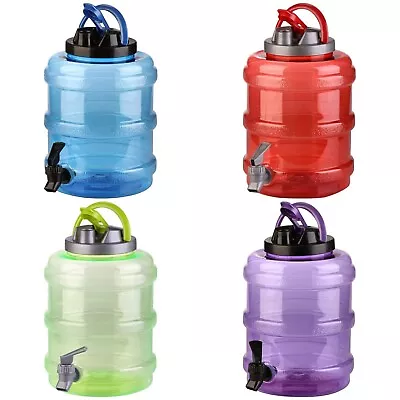 4.7 Litre Plastic Drink Dispenser With Tap Cocktail Juice Beverage Jug Pitcher • £10.95