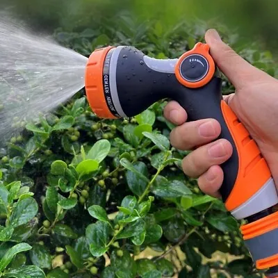 10 Pattern Multi Function Garden Hose Pipe Water Nozzle Spray Gun Comfort Handle • £7.99