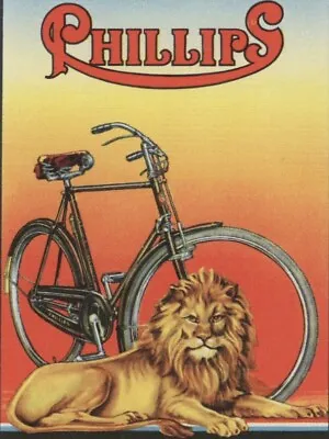Playing Cards Single Card Old Vintage * PHILLIPS BICYCLE * Bike Advertising LION • $6.07