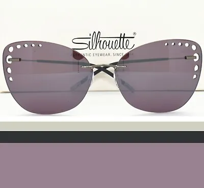 £157.16 • Buy Silhouette Rimless Sunglasses TMA ICON 8157 60 6223 Purple 62-17-145
