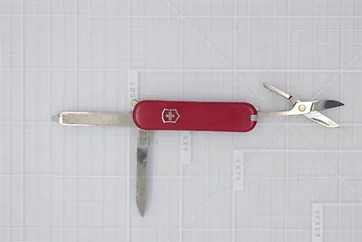 Red Compact Keychain Swiss Army Knife EDC Folding Pocket Knife Scissors A0292 • $11.95