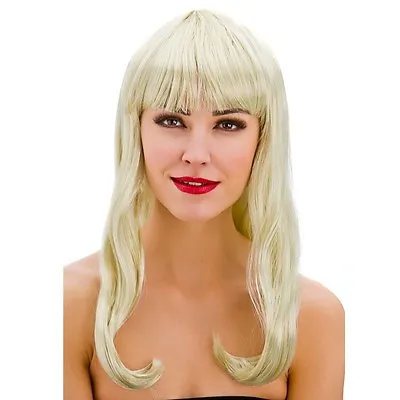 Fantasy Coloured Wigs With Fringe Long Fancy Dress Adult Witch Goth Ladies Women • £8.49