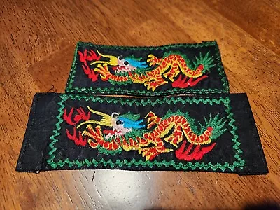 Vintage US Navy Dragon Liberty Cuffs With Green Border • $14