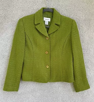 Chadwick’s Blazer Women’s 8P Green Button Jacket Acrylic Blend Tight-knit • £27.01