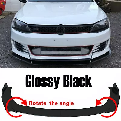 $43.61 • Buy Front Bumper Lip Spoiler Splitter Body Kit For VW Golf Passat Jetta MK5 MK6