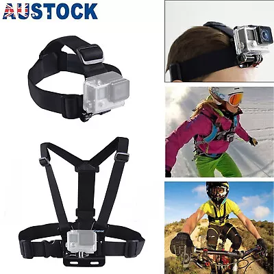 Harness Head+Chest Strap Belt Mount Accessories For GoPro Hero 5 4 3+ 3 2 Camera • $17.99
