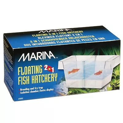 MARINA Breeding Box Net Fish Tank Floating Breeder Hatchery Fry Trap Betta • £5.95