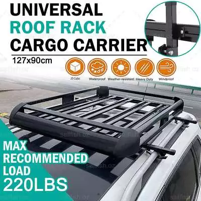 1.27M Aluminium Alloy Car 4WD 4x4 Roof Rack Basket Cargo Luggage Carrier Box Bar • $141.99