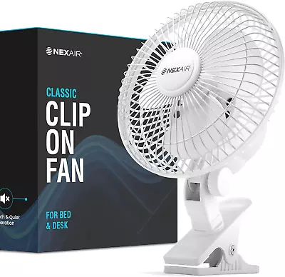 6-Inch Clip On Fan360 Degree RotationTwo Speed Portable Clip Fan With Strong C • $26.99