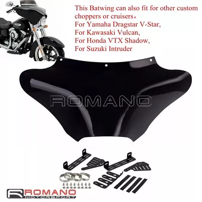 Painted Batwing Headlight Fairings For Harley Road King Fat Boy FLSTF 1990-2012 • $445.14