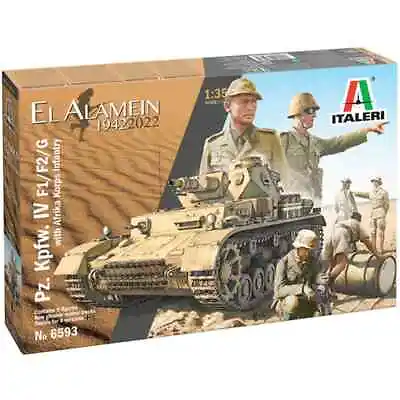 Italeri Pz Kpfw IV Tank Afrika Korps Infantry Military Model Kit 6593 Scale 1:35 • £34.26