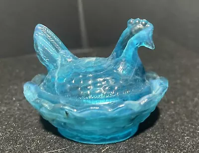 Boyd Glass Blueberry Berry Swirl Mini Hen On Nest Salt Cellar • $31