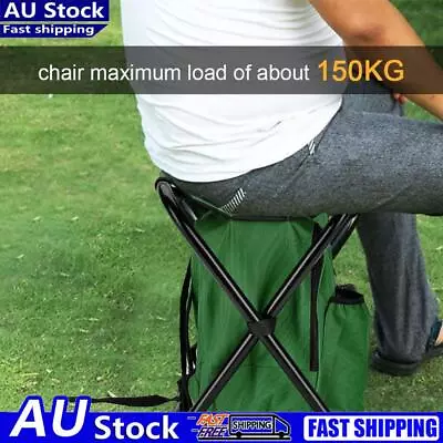 Outdoor Folding Camping Fishing Chair Stool Portable Backpack Seat Bag • $31.46