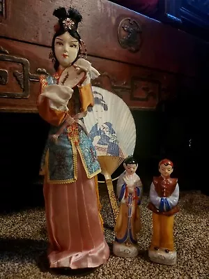 Chinese Doll Set Vintage 1940's-1950's Tang Dynasty MADE IN OCCUPIED JAPAN • $85
