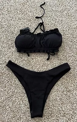 Zaful Bikini Swim Bathing Suit Black US 6 • $12.99