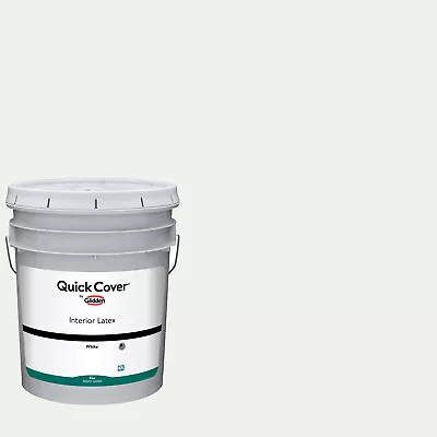 Quick Cover Interior Latex Paint Flat White 5 Gallon Covers 1500-2000 Sq. Ft. • $91.50