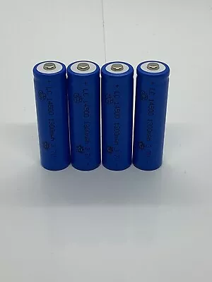 4 PCS LC 14500 1300mAh Battery 3.7 V Blue Rechargeable Powerful Battery UK • £8.31