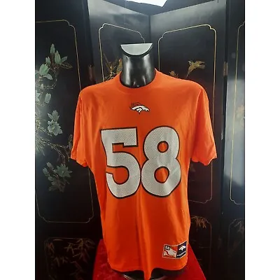 NFL Majestic Mens Jersey Denver Broncos Jersey Tshirt Von Miller 58 Deadstock • $56.25