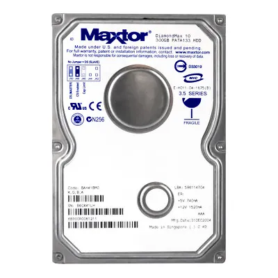 MAXTOR DiamondMax 10 300GB 7.2K 16MB ATA 3.5'' 6B300R0 • $77.87
