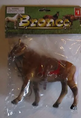 Vintage 1990's Family Dollar Bronco KO Flocked Horse Figure NEW IN WORN PACK HTF • $2.99