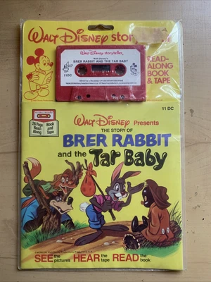 $30 • Buy Disney Read-Alongs Brer Rabbit And The Tar Baby 1977 Book & Cassette SEALED!!
