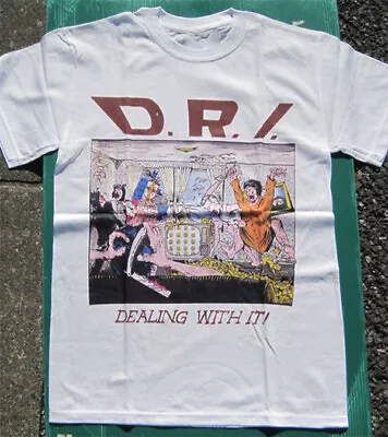 1985 D.R.I. Dealing With It Dirty Rotten Imbeciles Shirt White S-5XL • $16.99