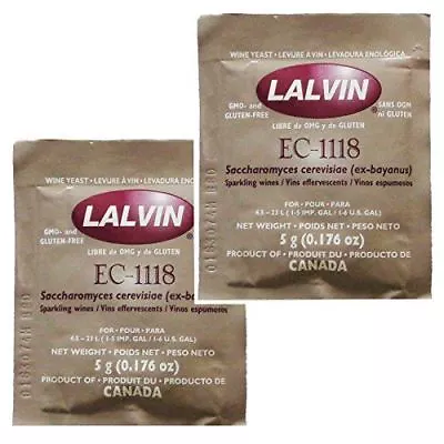 £5.79 • Buy 2 X LALVIN EC-1118 5g Sachet Champagne Sparkling Wine Cider Yeast - Elderflower