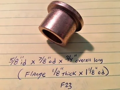 Oilite Flange Bushing Bronze 5/8 Id X 7/8 X 3/4 Brass Bush Shim Spacer Bearing  • $7.95