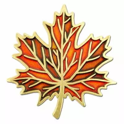 PinMart's Autumn Fall Maple Leaf Enamel Lapel Pin • $8.99