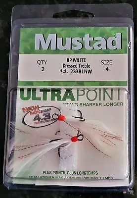 Mustad Treble Hooks (233BLN) Ultrapoint Triple Grip Feather Dressed Any Size • $8.98