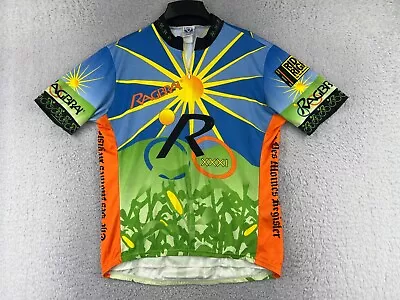 Voler Cycling Jersey Adult Extra Large Blue Green Ragbrai XXXI Iowa 1/2 Zip Poly • $20.89