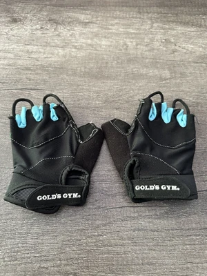 £12.92 • Buy Gold's Gym Black / Blue Women's Half-Finger Gloves Small / Medium