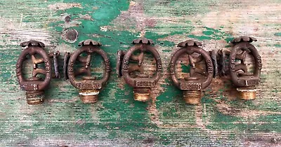 5 Vintage Brass Fire Sprinkler Heads Globe 1926 • $30.95