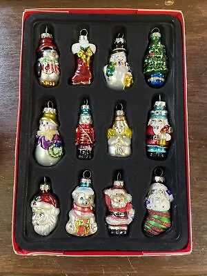 Vintage 2008 Avon Set Of 12 Christmas Holiday Glass Ornaments NEW • $15.99