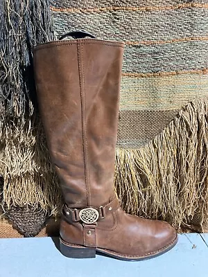 Vince Camuto Farren Women's Brown Leather Riding Boot Sz 8 B • $59.99