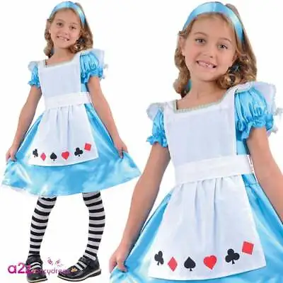 £10.99 • Buy Girls Storybook Alice In Wonderland Fancy Dress Costume Child Book Week Age 3-10