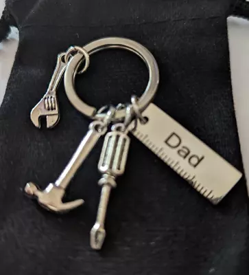  Dad  Tool Keyring In Stainless Steel. Free Postage And Gift Bag • £2.99