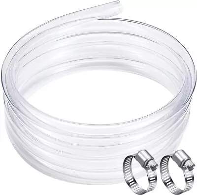 1  ID-25 Ft Clear Vinyl Tubing 2 Stainless Clamps Low Pressure Flexible PVC Tube • $49.73