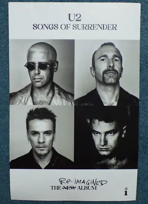 U2 Poster Songs Of Surrender 2023 The Re-imagined Album Bono Edge Clayton Mullen • $0.99