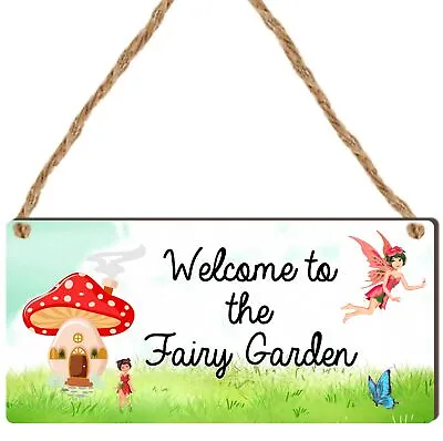 Fairy Garden Hanging Plaque Sign Garden Shed Summerhouse Playhouse • £3.99