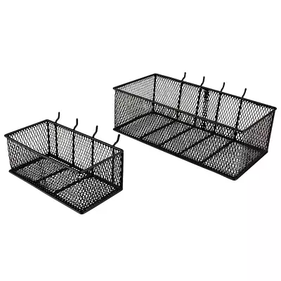 Steel Mesh Pegboard Basket In Black(2-Pack) • $20.99