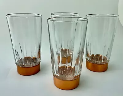 Coppercraft Guild Arcoroc Copper Bottom Drinking Glasses 4 • $35